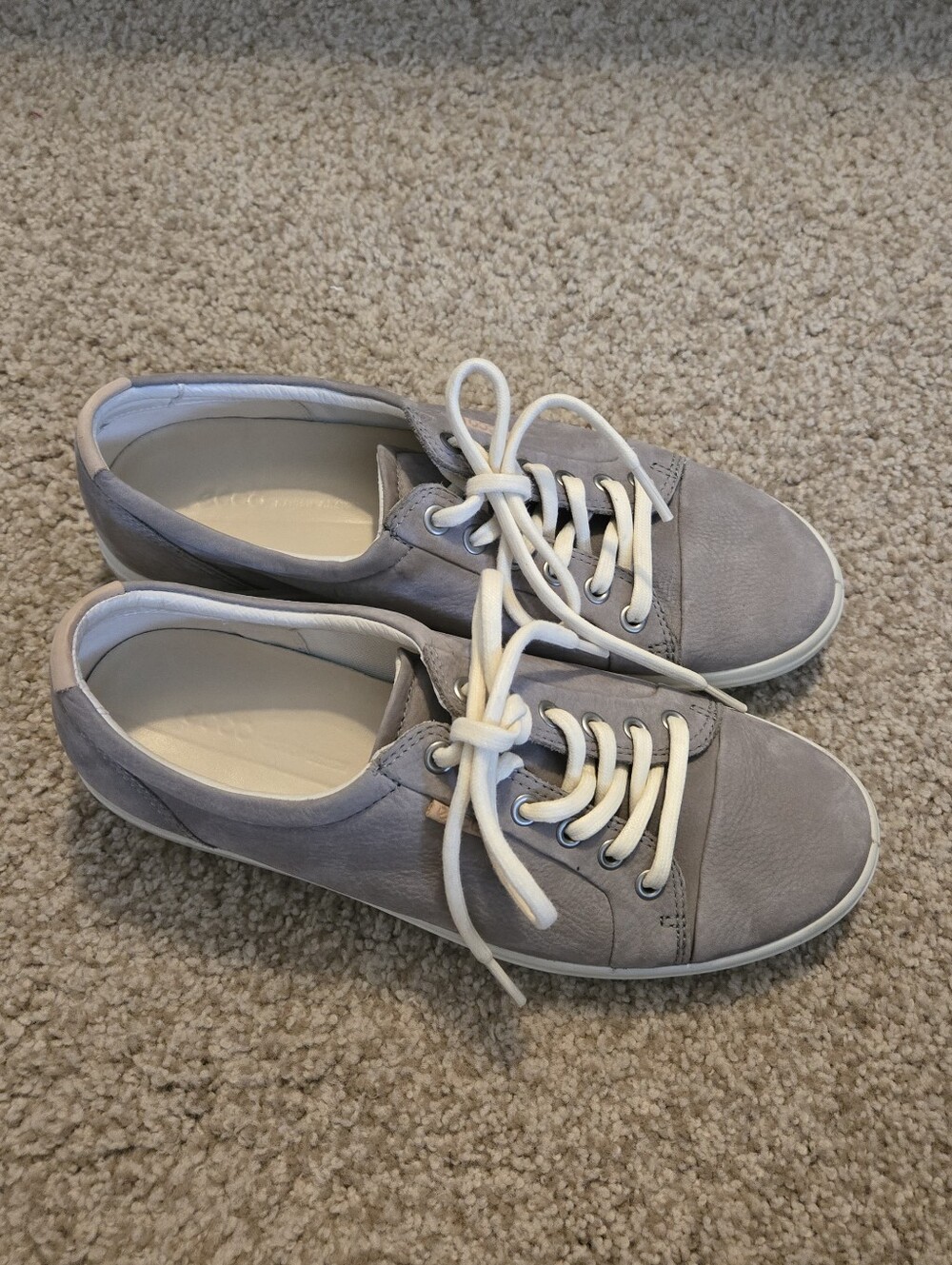 ECCO Soft 7 Gray Nubuck Women's Sneakers Sz 9 - Picture 5 of 6
